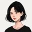 读者漫画研究员的头像，文艺气质女性，短发，表情平和